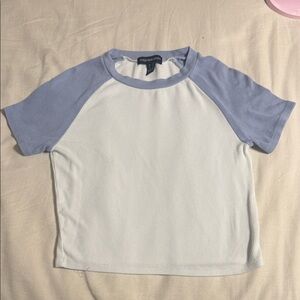 Streetwear Society Blue and White Raglan Tee